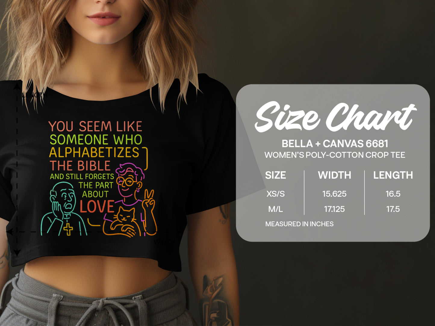 Funny Alphabetizes the Bible Women's Crop Tee product type