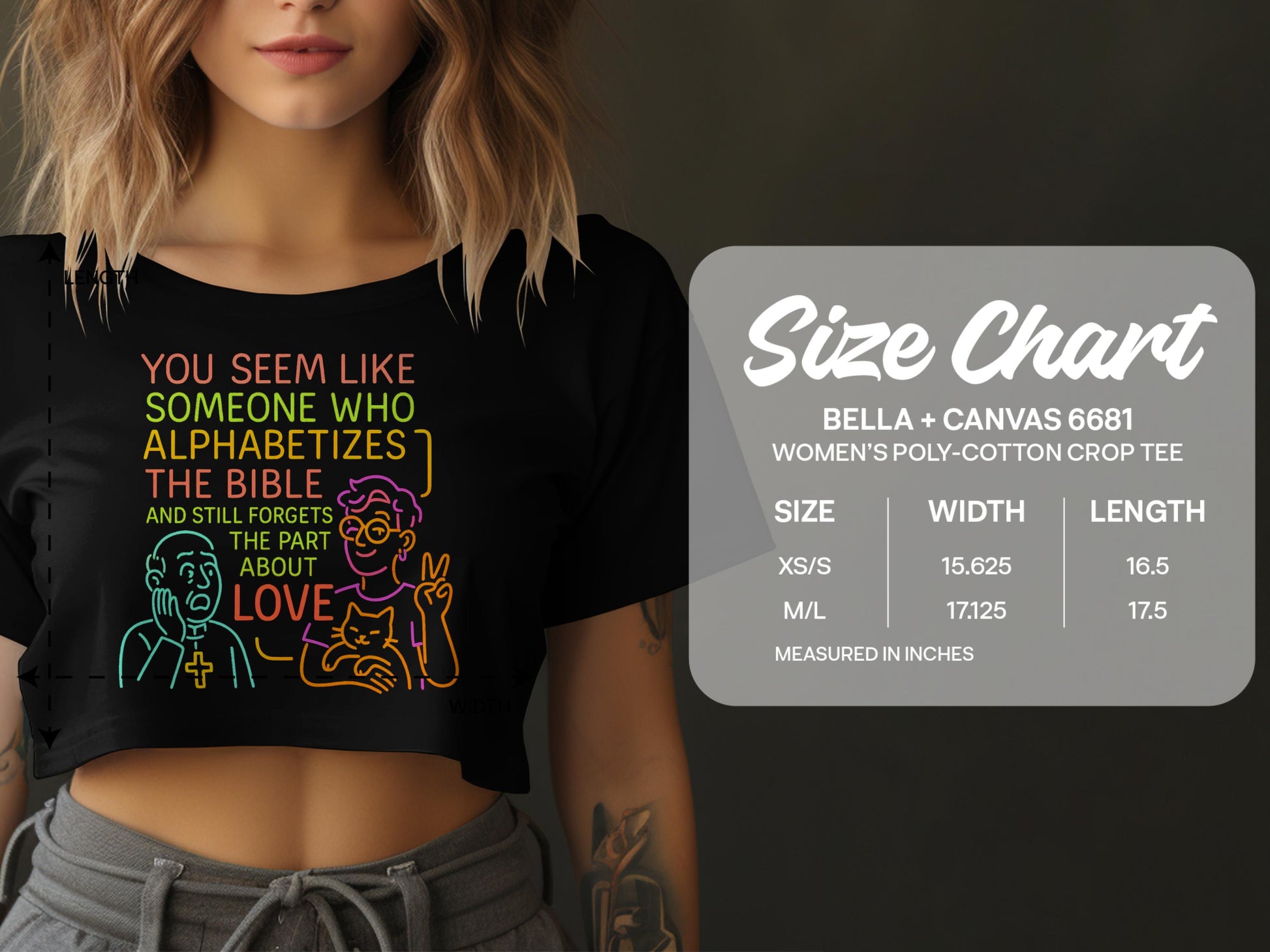 Funny Alphabetizes the Bible Women's Crop Tee product type