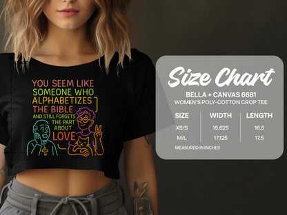 Funny Alphabetizes the Bible Women's Crop Tee product type