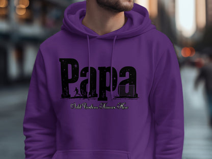 Purple Papa Hoodie with Custom Names product