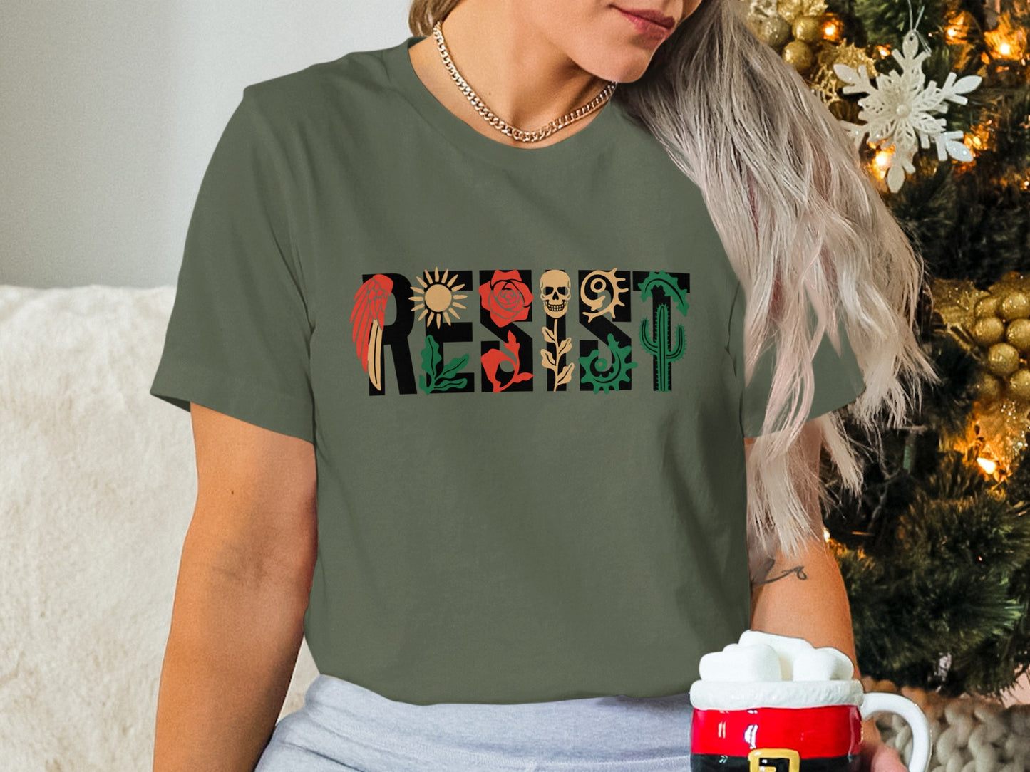 Stylish Resist Graphic Tee Perfect for Protests Shirt