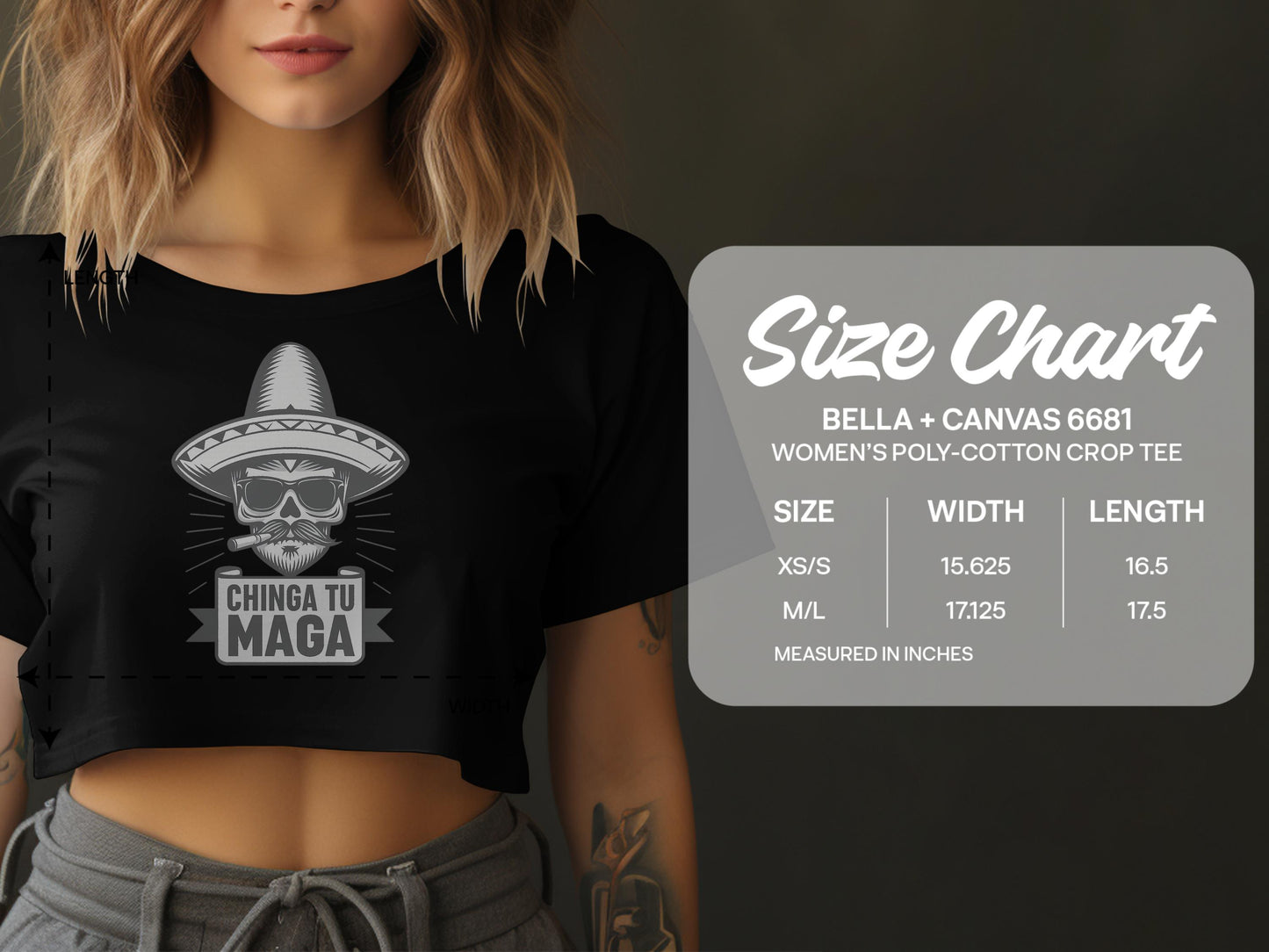 Chinga Tu Maga Women's Poly-Cotton Crop Tee product