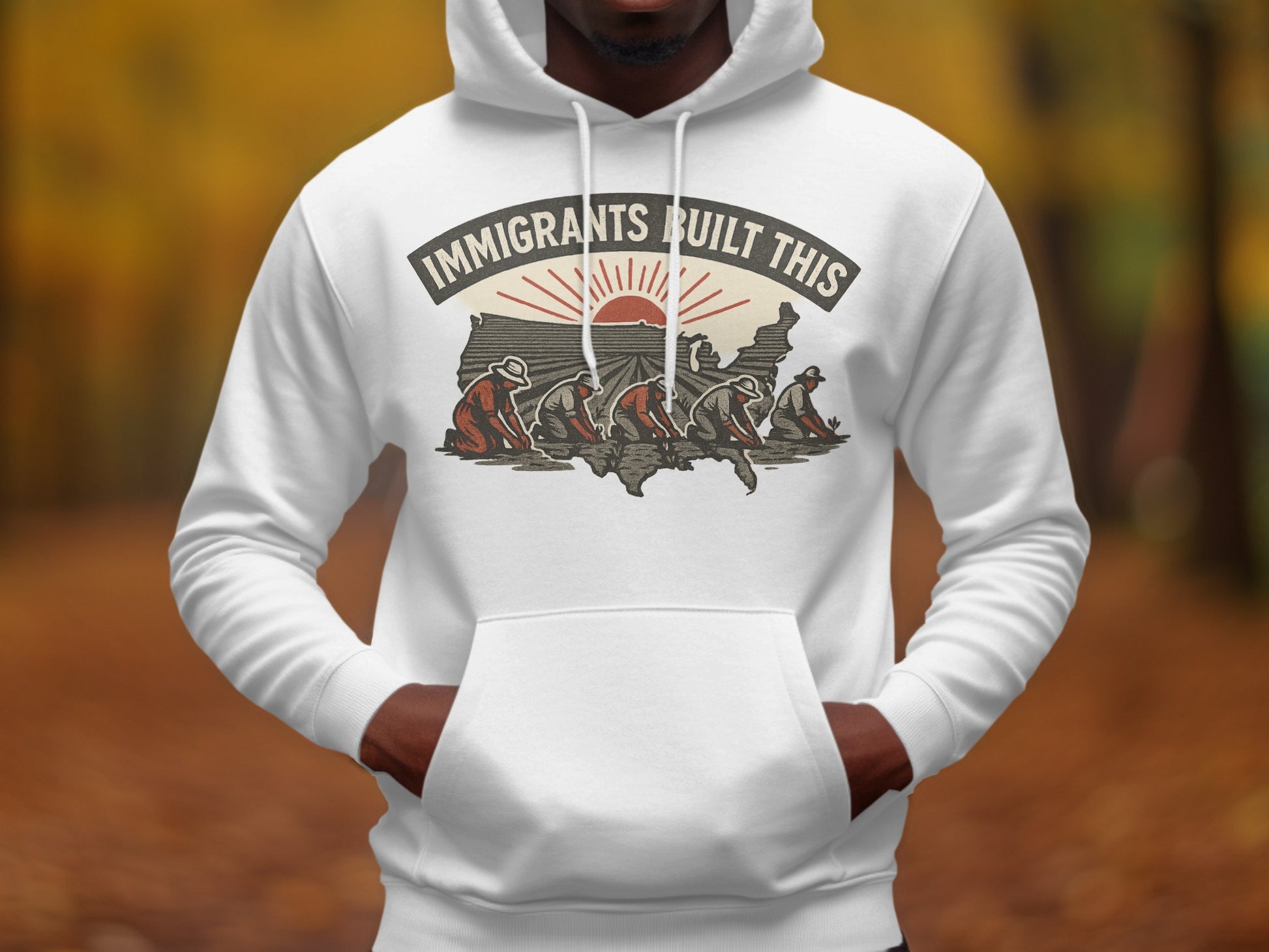 Immigrants Built This Graphic Hooded Sweatshirt product type