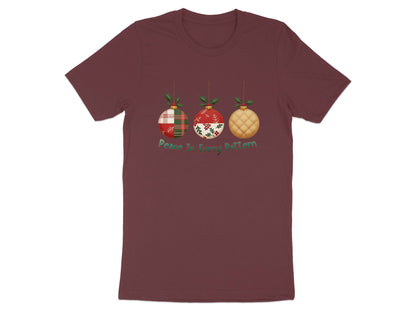 Peace To Every Pattern Festive Graphic T-shirt