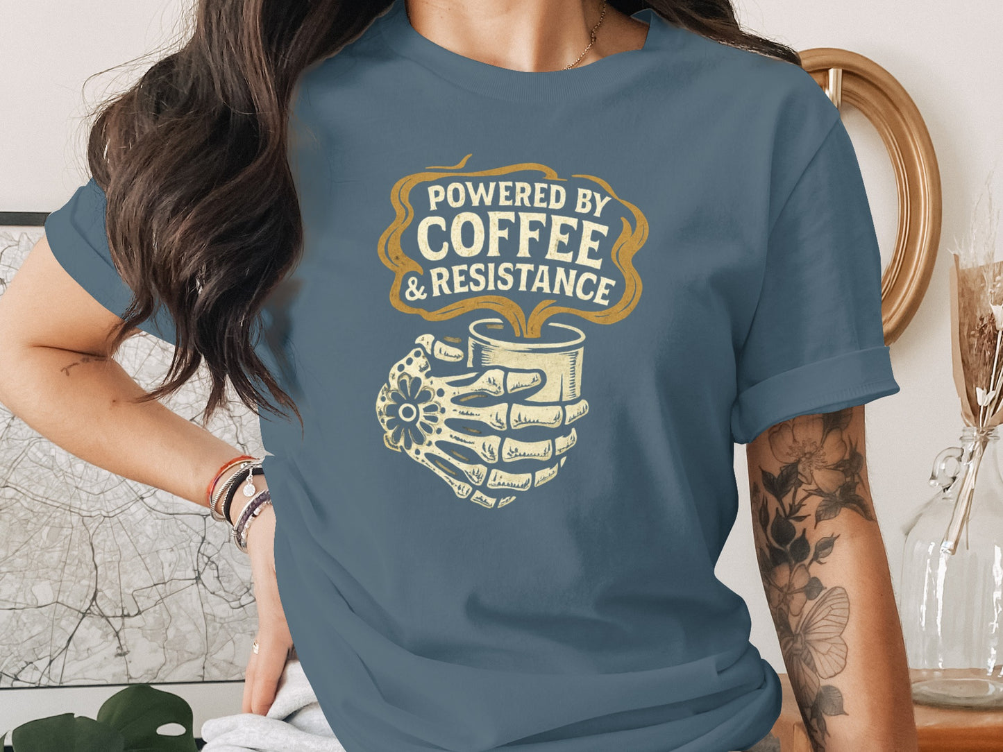 Powered by Coffee and Resistance Graphic Tee