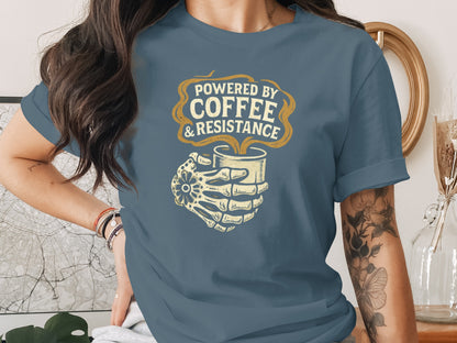 Powered by Coffee and Resistance Graphic Tee