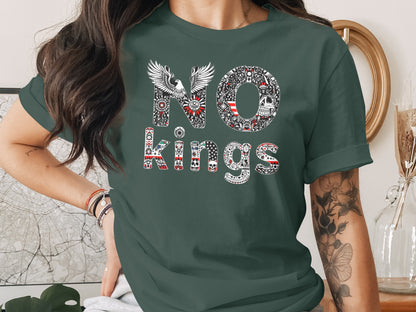 No Kings Graphic Tee Statement Shirt product