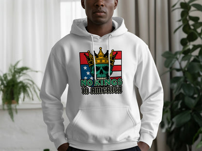 No Kings In America Skull Graphic Hoodie product