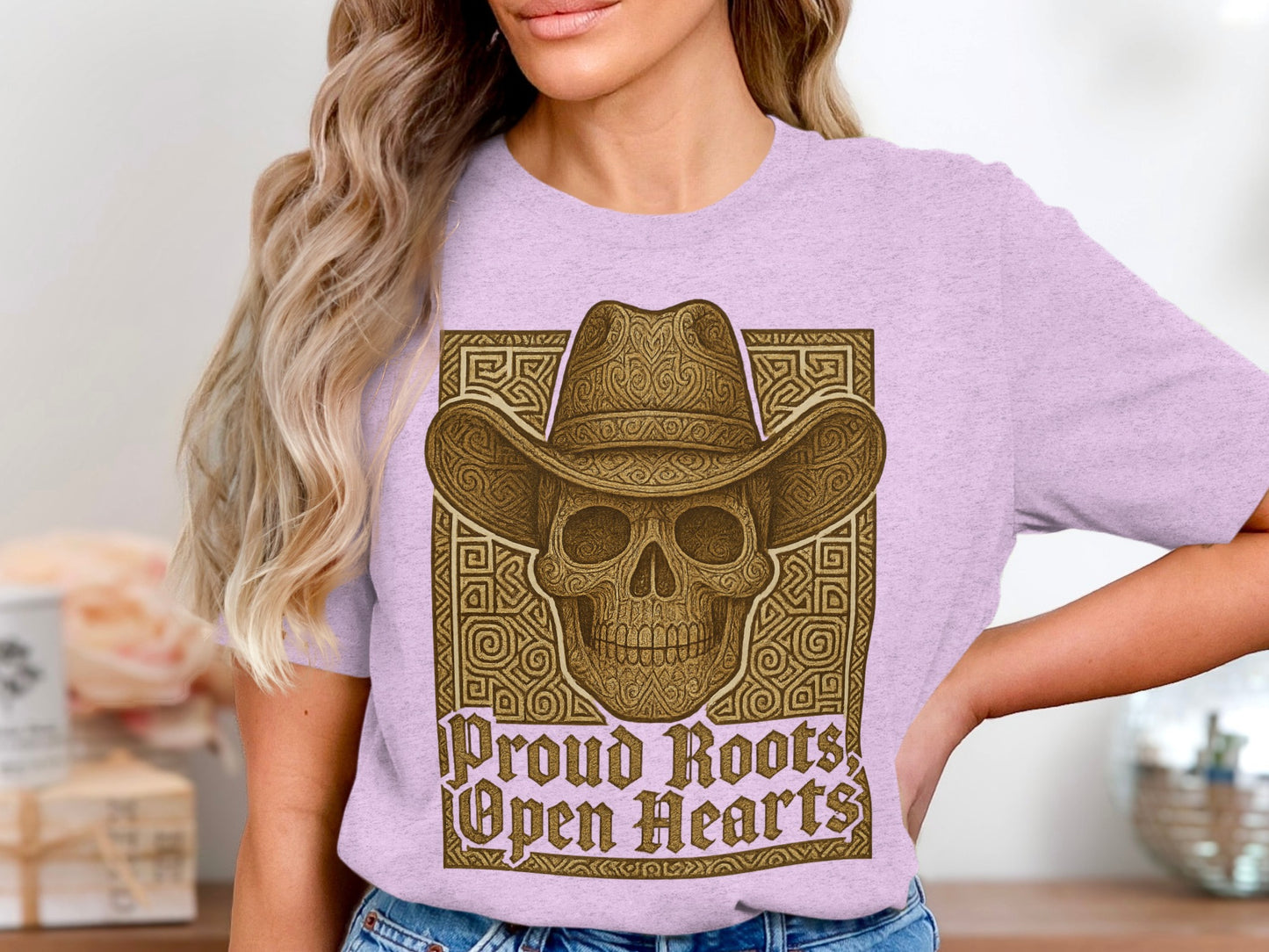 Proud Roots Open Hearts Skull Cowboy Hat product