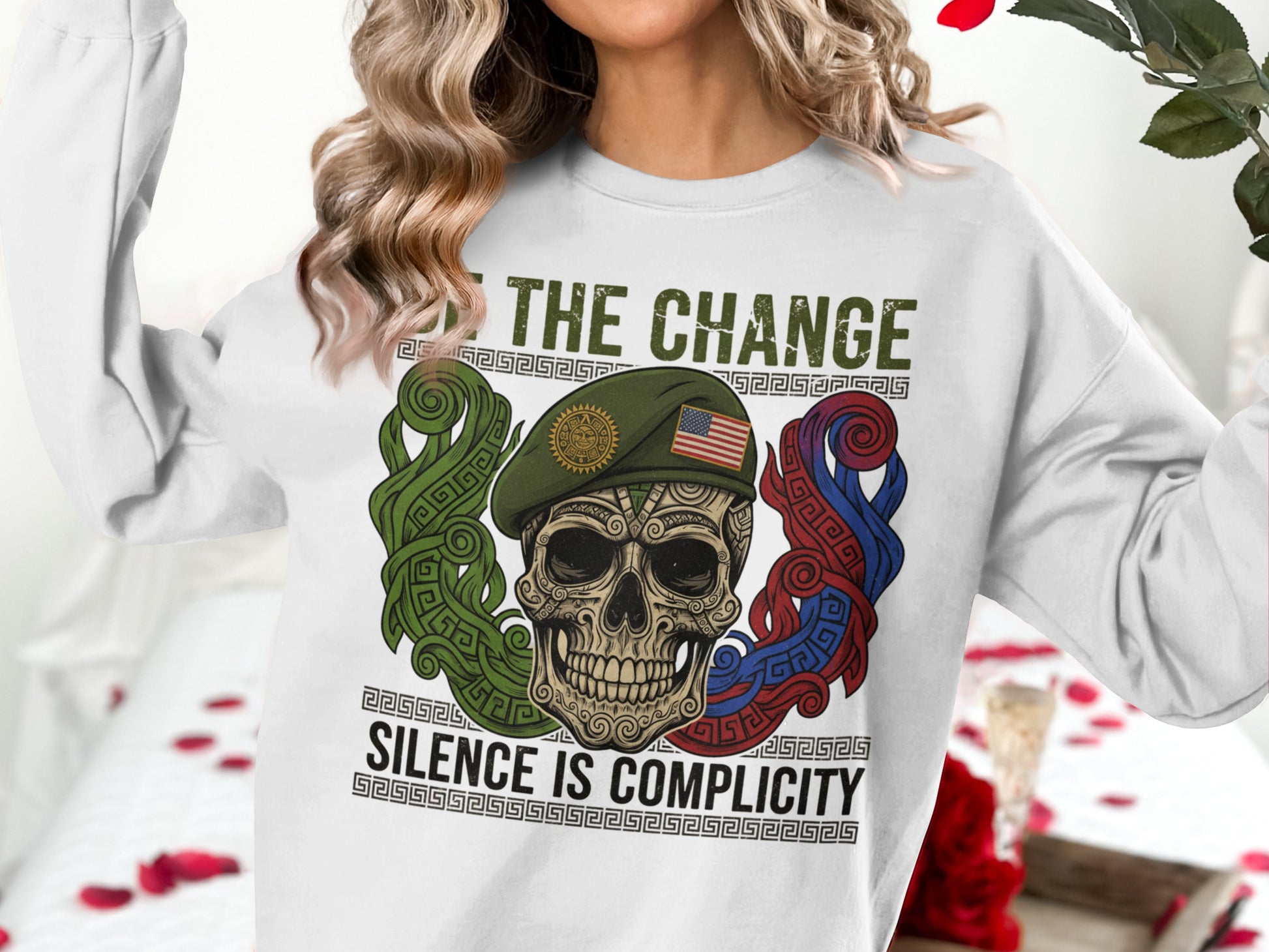 The Change Silence Is Complicity Graphic Sweatshirt