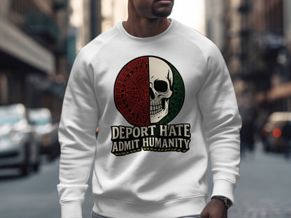 Deport Hate Admit Humanity Skull Sweatshirt product type