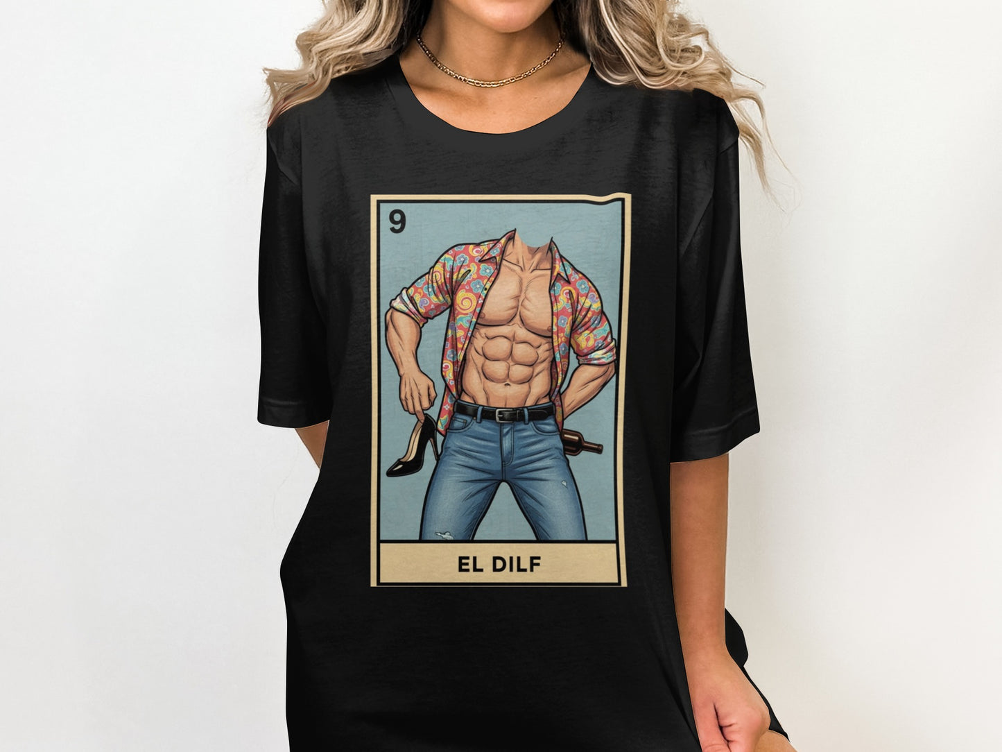 Fun El DILF Graphic Tee Funny Casual Shirt product type
