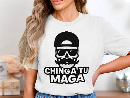 Ching A Tu Maga Graphic Skull Design Shirt