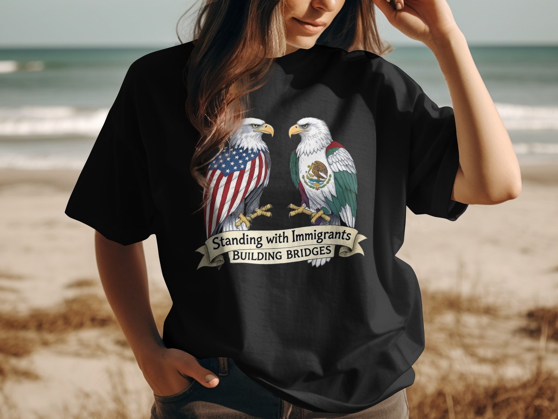 Standing with Immigrants Building Bridges T-shirt product