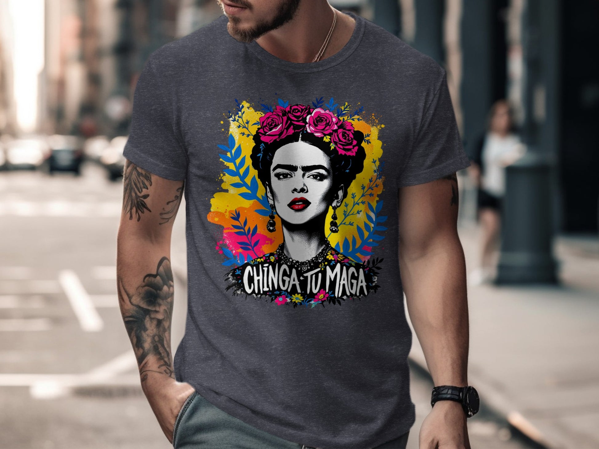 Bold Artistic Chinga Tu Maga Statement T-shirt product