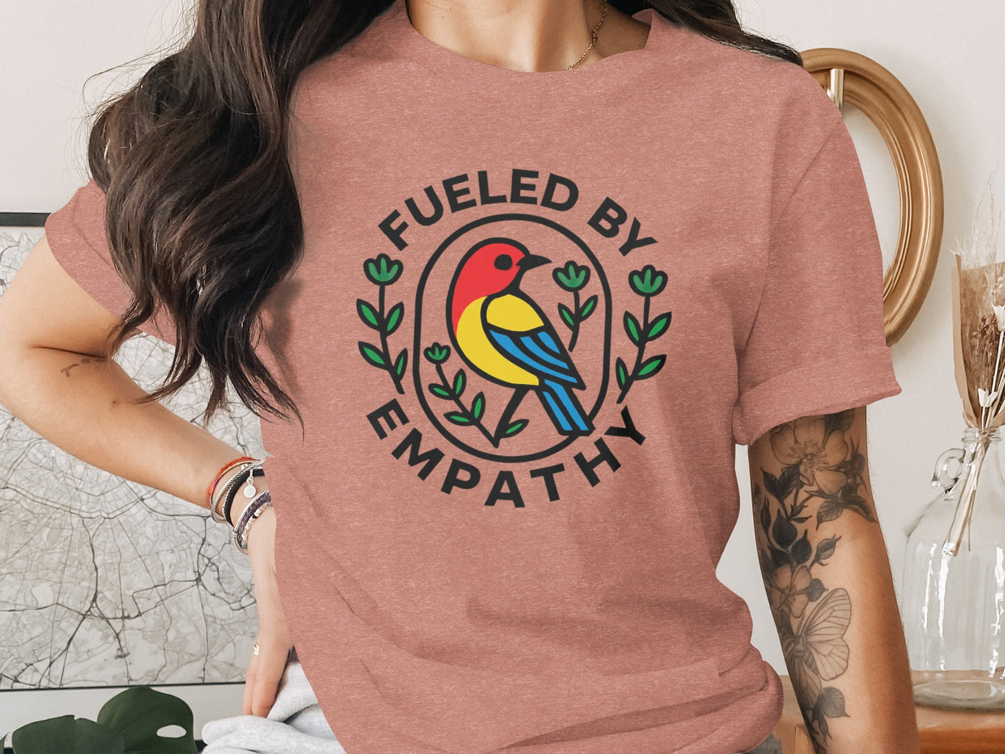 Fueled by Empathy Bird Graphic Tee Shirt product