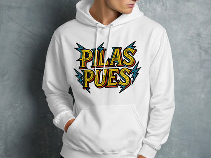 PILAS PUES Graphic Hoodie Colorful Lightning product