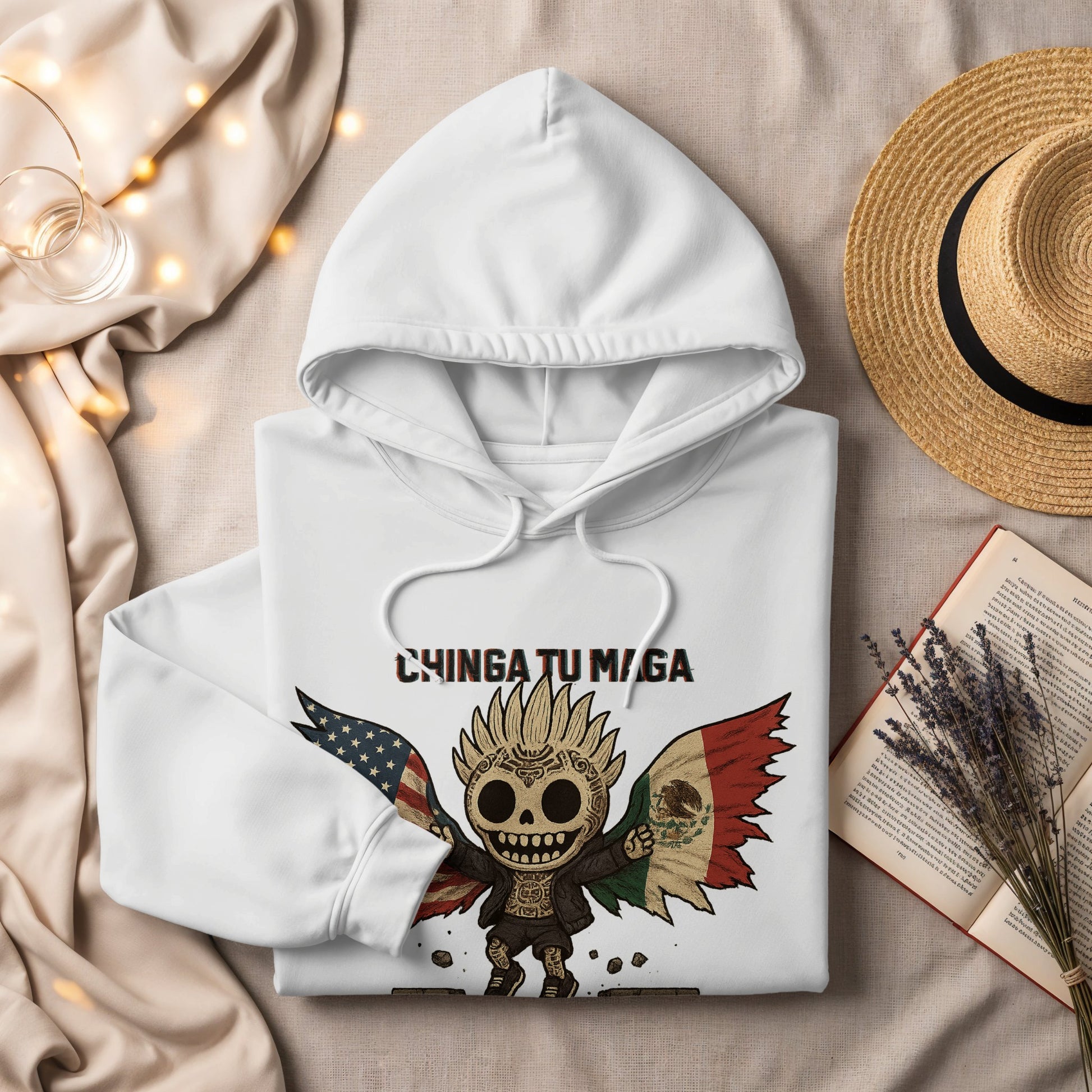 Skull Boy with Flags Design Hoodie product