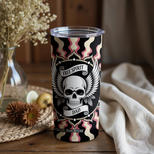 Free Spirit Dad Skull Design Personalized Tumbler product