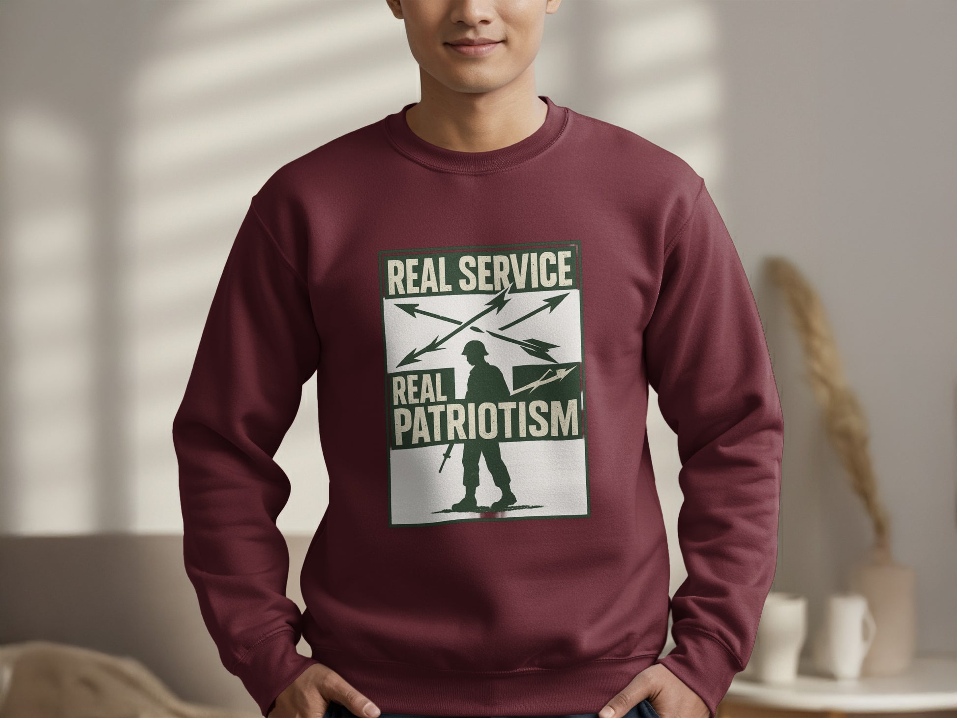 Real Service Real Patriotism Graphic Sweatshirt product