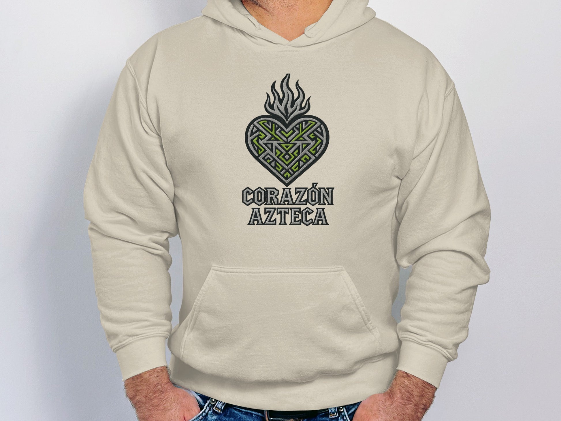 Corazón Azteca Graphic Hoodie for Unique Fashion product