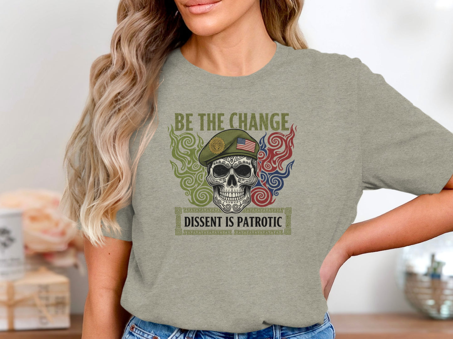Be The Change Dissent is Patriotic Graphic Tee