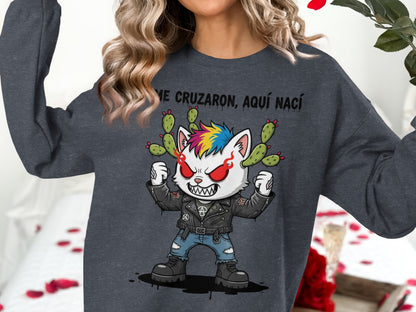 Vive Cruzaron Aquí Nací Pullover Hoodie product
