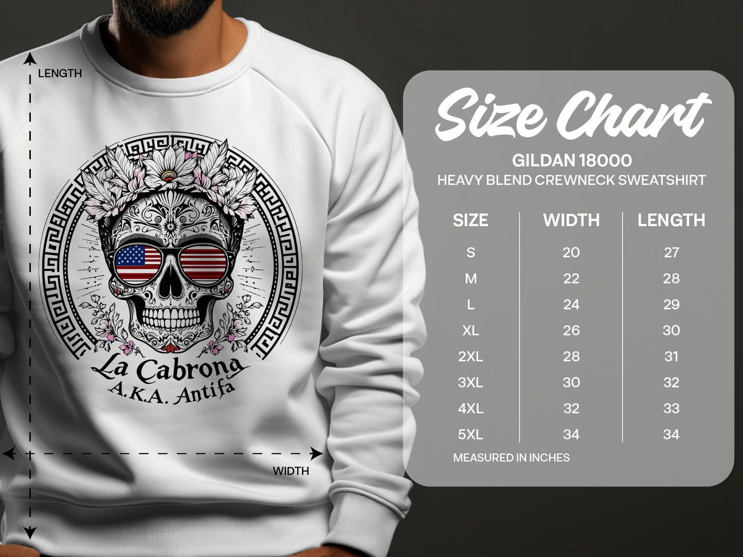 La Cabrona A.K.A. Antifa Heavy Blend Crewneck Sweatshirt