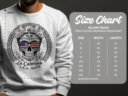 La Cabrona A.K.A. Antifa Heavy Blend Crewneck Sweatshirt