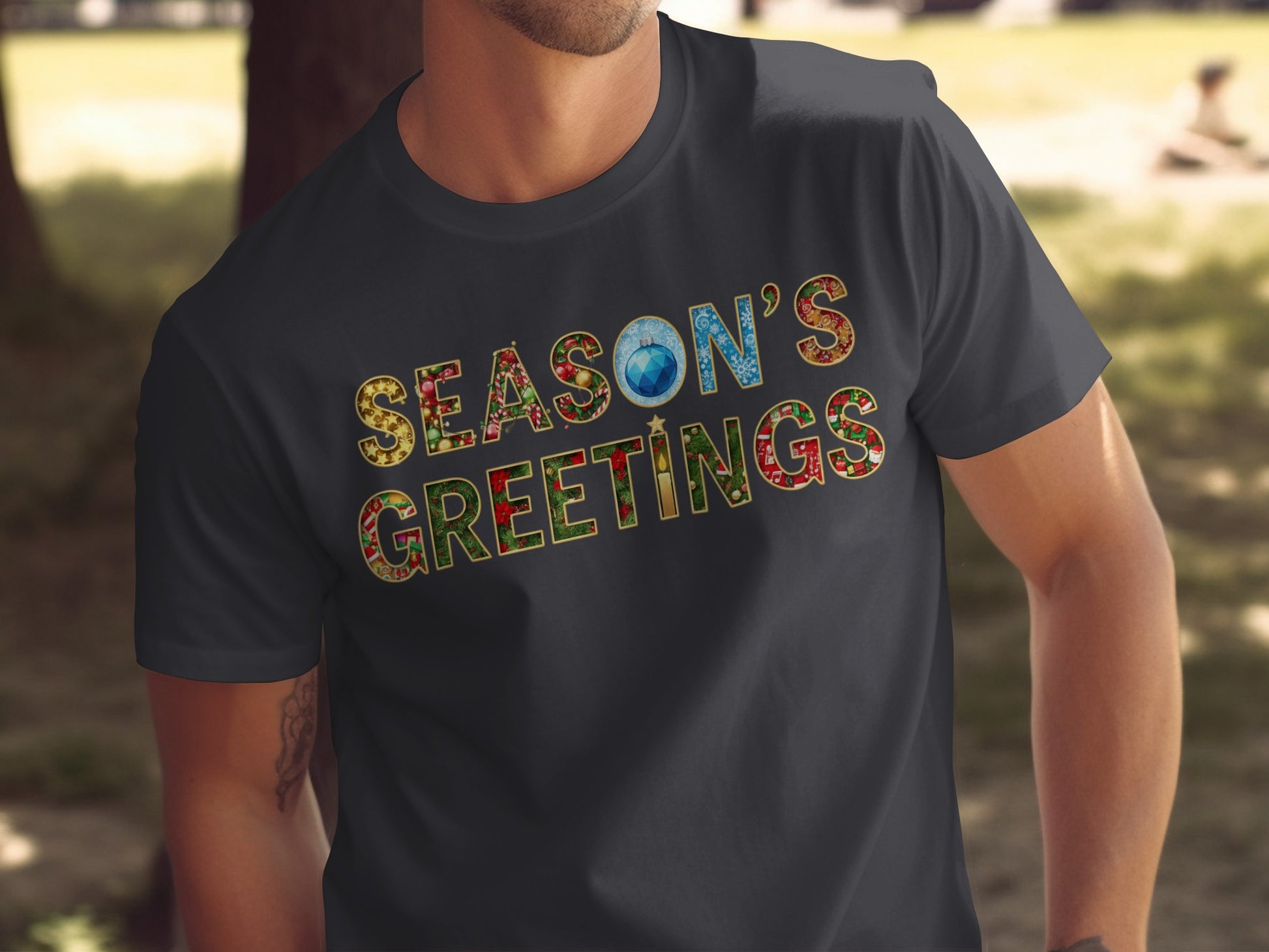 Festive Season's Greetings T-shirt for Holiday Cheer