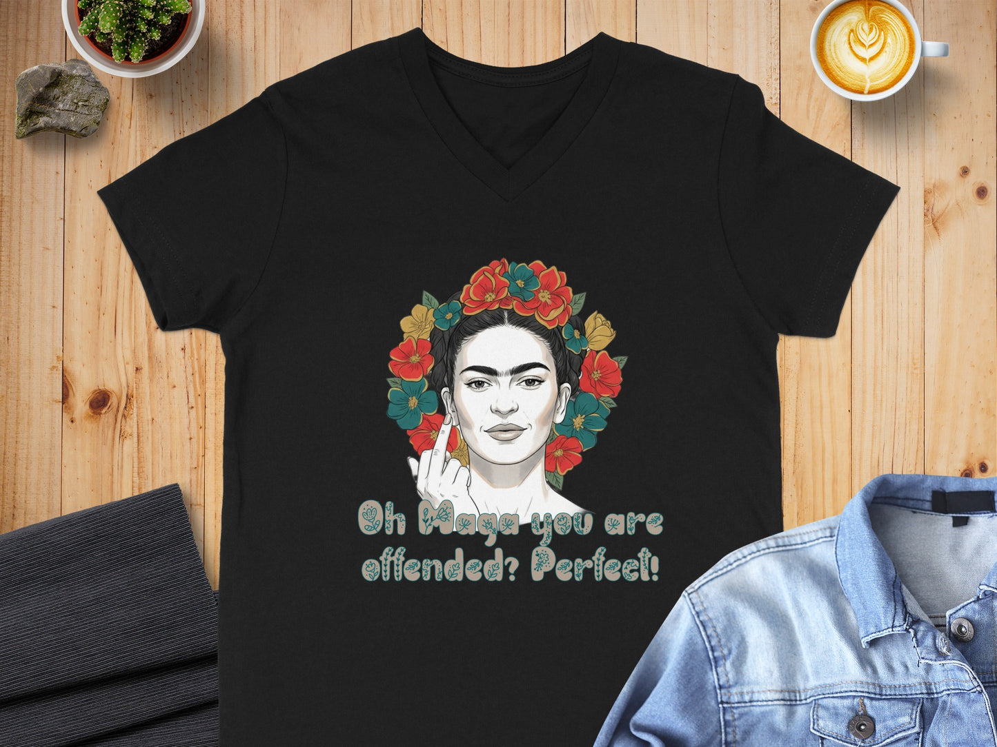 Fun Floral Portrait Shirt with Sassy Quote