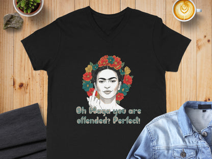 Fun Floral Portrait Shirt with Sassy Quote