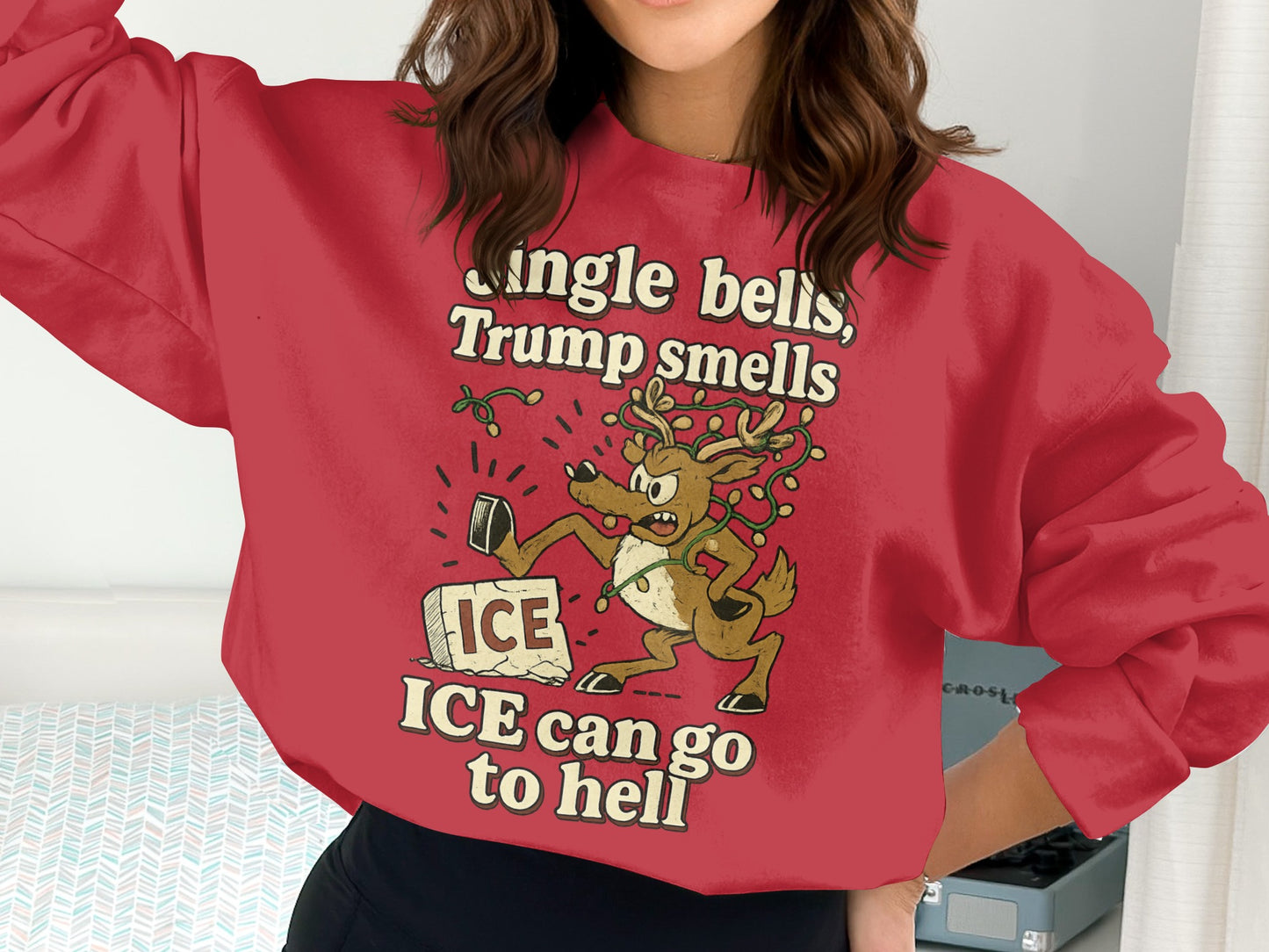Jingle Bells Trump Smells Funny Holiday Sweatshirt