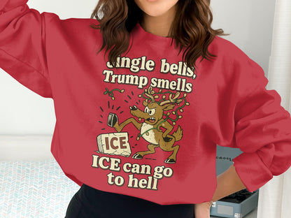 Jingle Bells Trump Smells Funny Holiday Sweatshirt