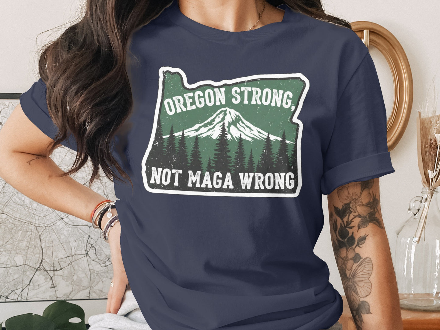 Oregon Strong Not Maga Wrong Graphic T-Shirt product type