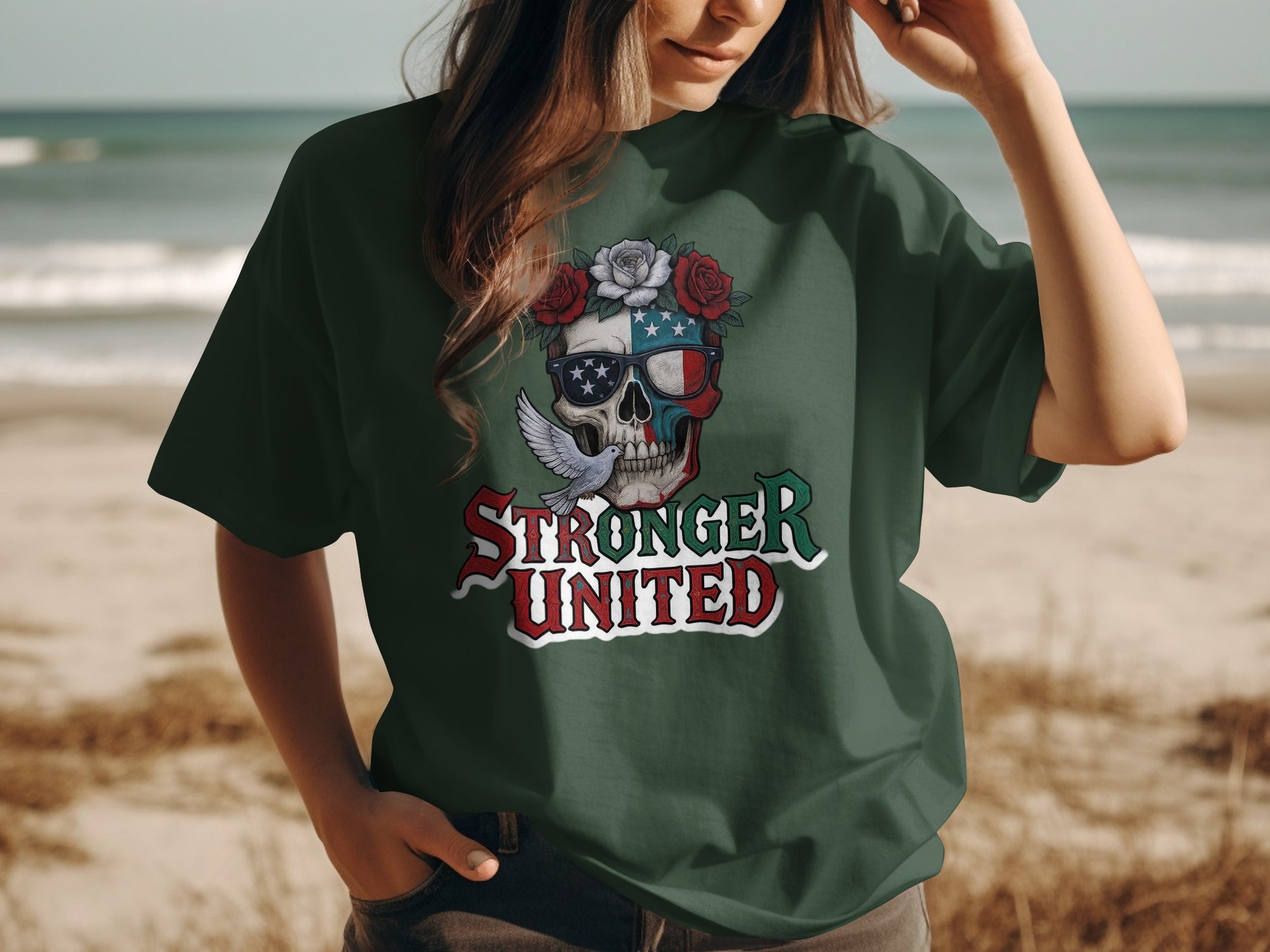 Stronger United Skull Shirt product type