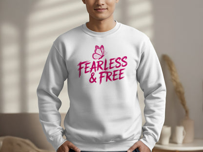 Fearless and Free Pink Butterfly Sweatshirt product