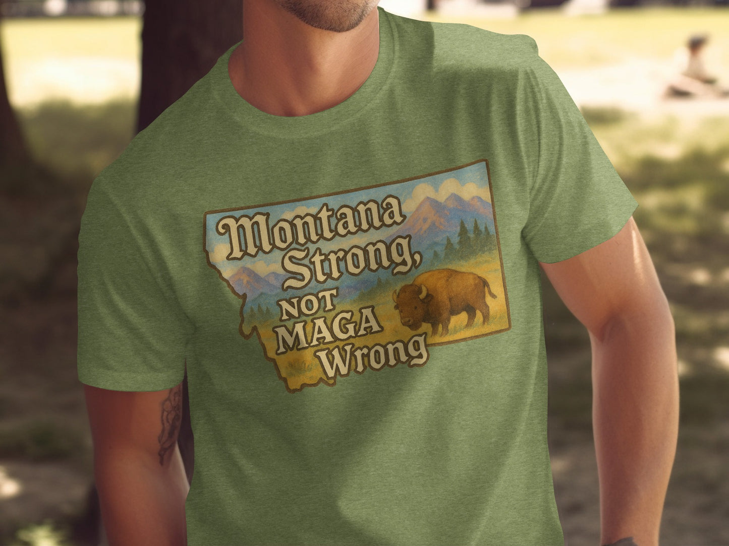 Montana Strong Not MAGA Wrong Graphic T-shirt product