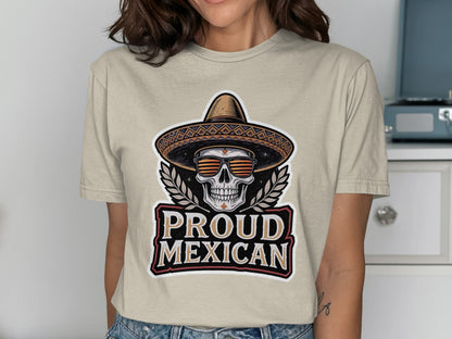 Proud Mexican Skull Wearing Hat Graphic T-Shirt product