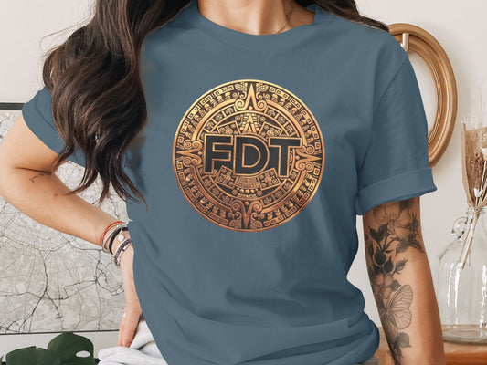 Vintage FDT Aztec Calendar Tee Shirt product