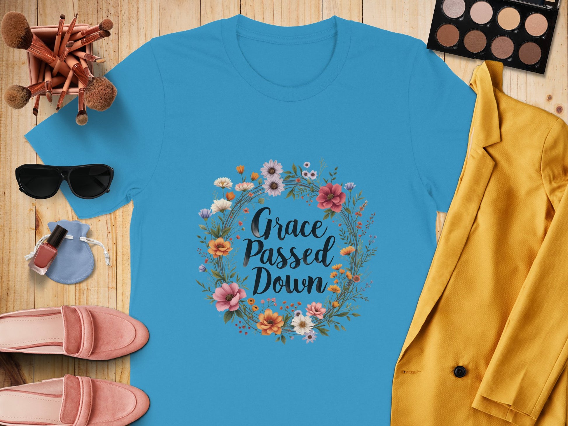 Grace Passed Down Floral Graphic Tee product