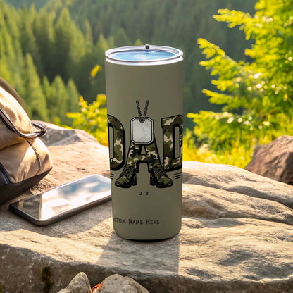 Custom Dad Camo Tumbler with Military Boots Product