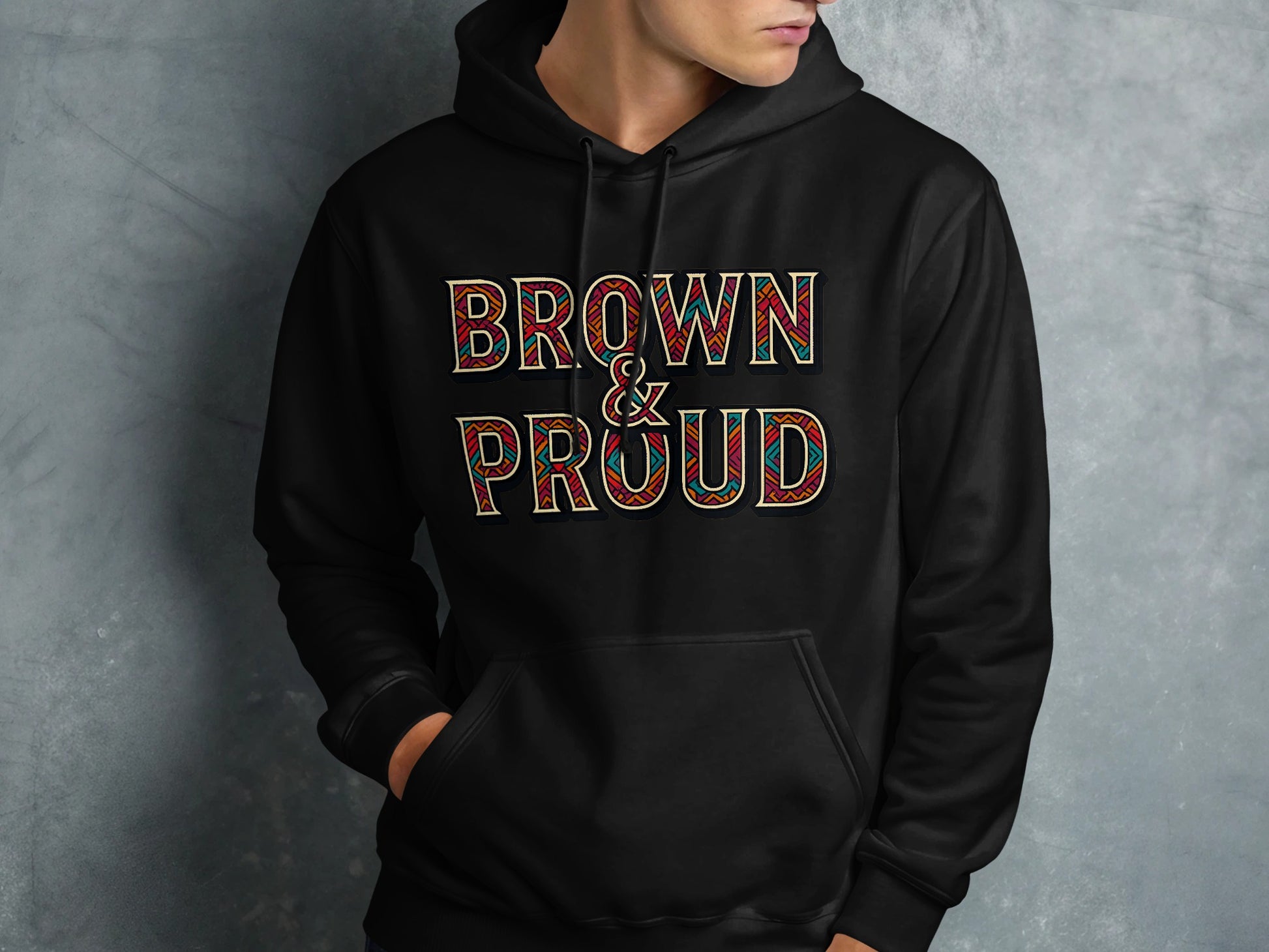 Brown and Proud Graphic Hoodie product type