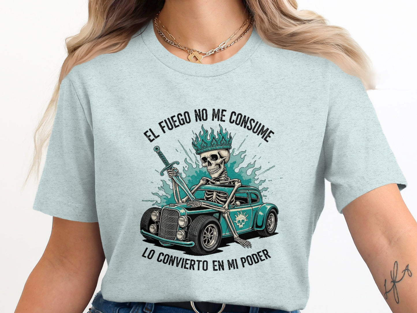 El Fuego No Me Consume Skeleton Car Art product type