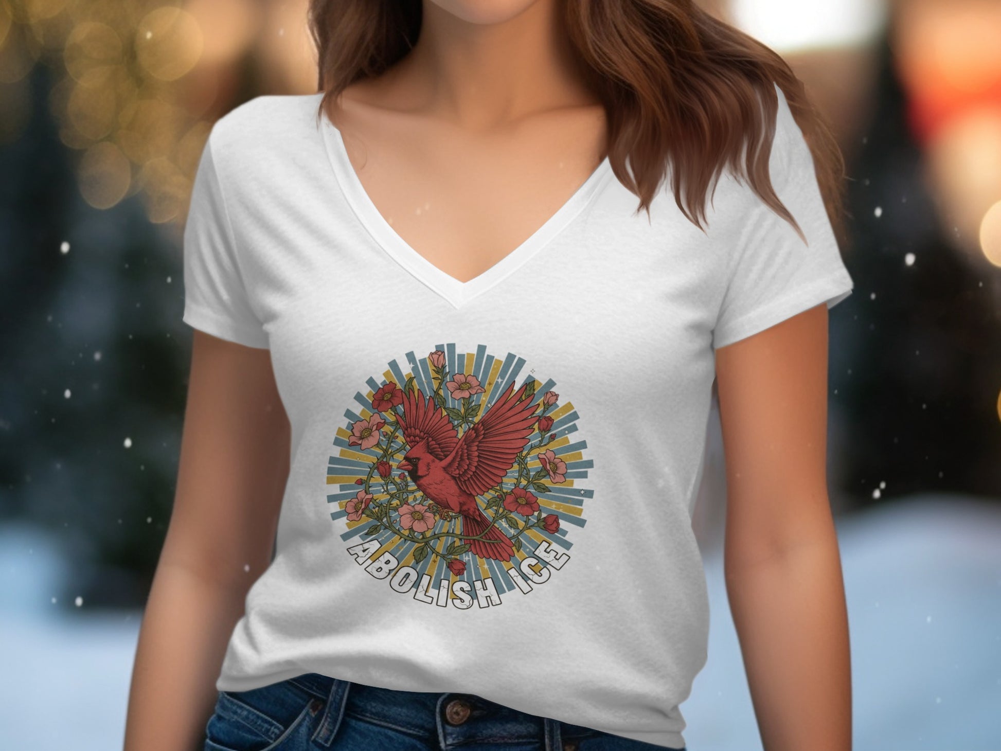 Abolish Ice Statement Design on Relaxed Fit T-Shirt product