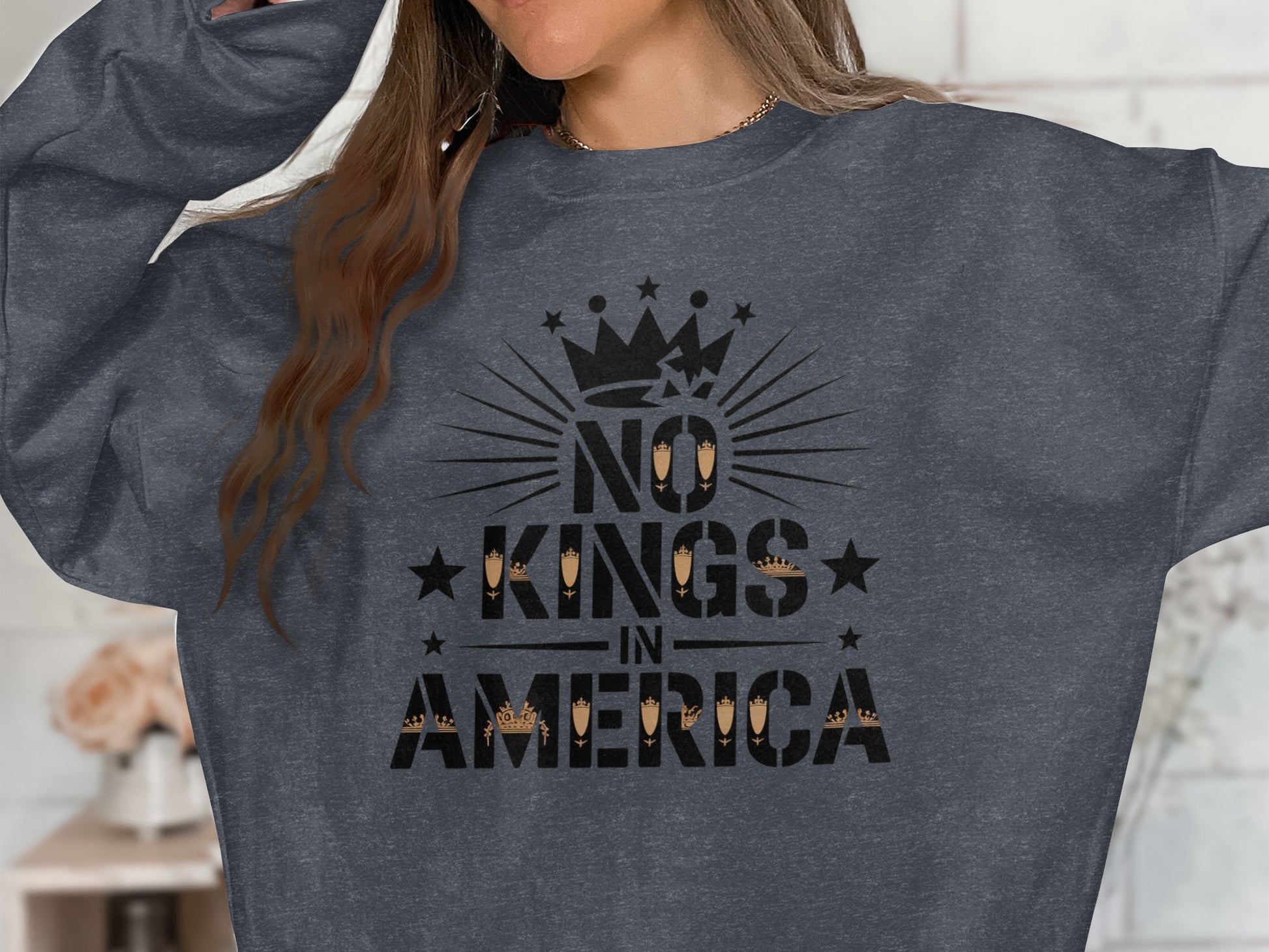 No Kings in America Graphic Sweatshirt product type