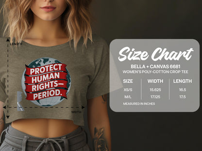 Protect Human Rights Period Graphic Crop Tee product