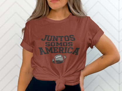 Juntos Somos America Football Graphic T-Shirt
