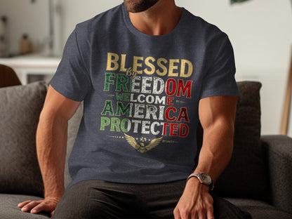 Blessed By Freedom Welcome America Protected product type