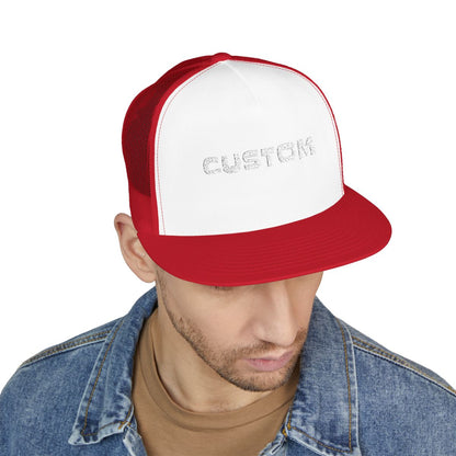Custom Text Hat 5 Panel Trucker Cap (Embroidery)